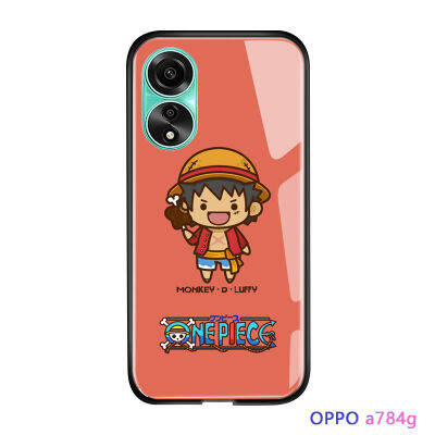 GGK การ์ตูนสำหรับ OPPO A78 4G,การ์ตูน GGK สำหรับเด็กผู้หญิงน่ารักสำหรับเด็กผู้หญิงอะนิเมะ GGK สำหรับเด็กผู้หญิงตัวละครเย็นเคสลัฟฟี่ซานจิกระจกนิรภัยมันวาวเคสฝาครอบกันกระแทก