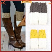 PEANSEA 1 Pair/set Winter Clothing Accessories Acrylic Women Knitted Socks Boot Cuffs Mixed Colors Leg Warmers