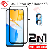 KWOKINLIM 2in1Honor X7 Screen Protector Honorx7 honar x 7 x8 8 honorx8 ล์มกระจกนิรภัย Tempered Glass ฟิล์มกระจกกันรอยกล้องหลัง+เลนส์กล้องถ่ายรูปฟิล์ม