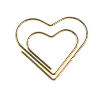 Shaped Heart Folder Bookmark Office Photo Learning Paper Clip
