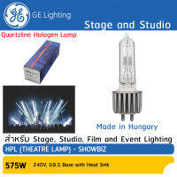 หลอดไฟโรงละคร HPL575, 575W 240V ขั้ว G9.5 พร้อม Heat sink ระบายความร้อน #88477 GE lighting : Theatre, Stage , Studio and Concert Lighting