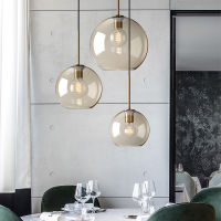 Nordic Modern hanging loft Glass lustre Pendant Light industrial decor Lights Fixtures E27E26 for Kitchen Restaurant Lamp