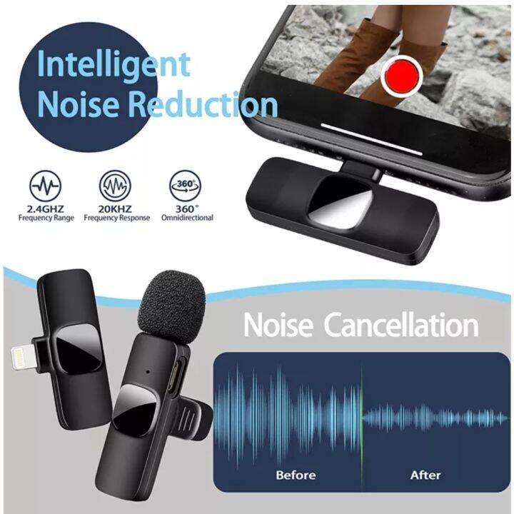 2.4g Tiny Mobile Mic Live streaming Microphone Professional Wireless