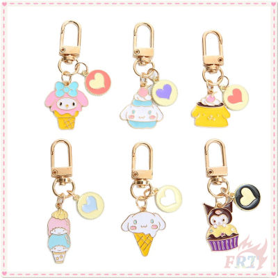 ✪ Melody Kuromi Pom Pom Purin Cinnamoroll Little Twin Stars - Sanrio Cartoon Characters Series 02 Keychains ✪ 1Pc Fashion KeyRing Metal Pendant Bag Accessories Gifts（6 Styles）