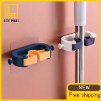 NHBEYOND 1PCS Wall Mounted Mop Holder Brush Broom Hanger Storage Rack Bathroom Organizer Accessory Hanging Pipe Hooks Products For Kitchen