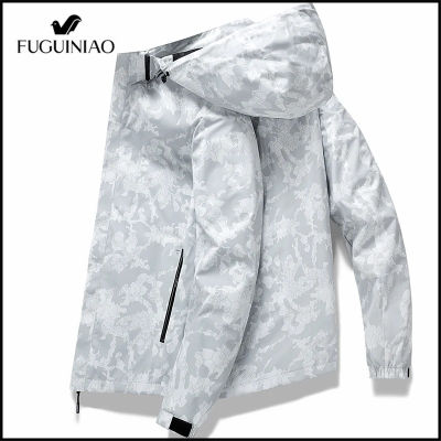 FUGUINIAO ทหารพัดลม Windproof Camouflage Jacket ยุทธวิธี Mountaineering Waterproof Jacket