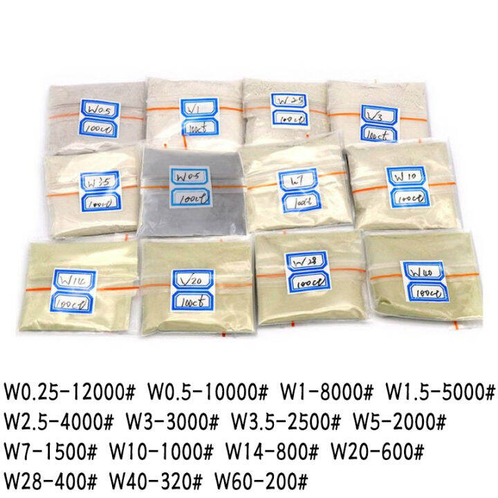 100กะรัต-20g-w0-25-w60ขัดผงเพชรไมครอนผงขัดเครื่องมือสำหรับอัญมณีหยกเซรามิคคาร์ไบด์