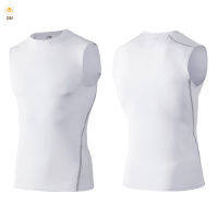 IUM Men Sports GYM การบีบอัดเสื้อแขนกุด Tank Top Base Layer Elastic Quick-Drying Singlet เสื้อเสื้อกั๊กการบีบอัดแขนกุด Elastic Quick-Drying Men กีฬา Singlet