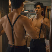 แฟชั่น Vintage Suspenders สำหรับผู้ใหญ่ผู้หญิงผู้ชาย 2.5 ซม.กว้าง Cross-Over ด้านหลัง 2 คลิปด้านข้างปรับยืดหยุ่นกางเกงรั้งสายรัด-VXCB MALL