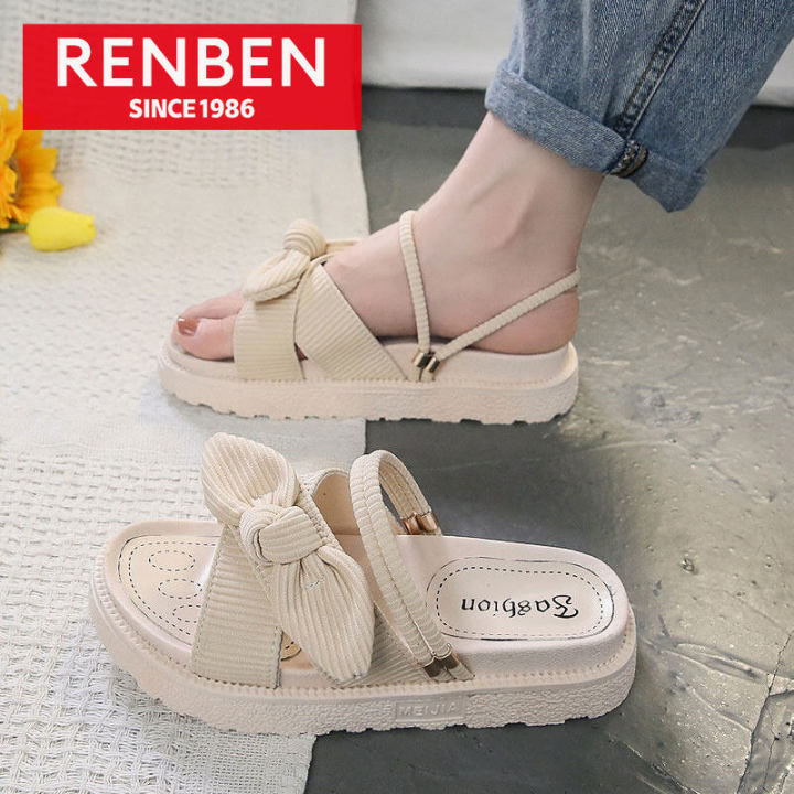 renben-พื้นหนาและรองเท้าอเนกประสงค์พร้อมรองเท้าแตะชายหาดลำลองและสะดวกสบายใหม่สำหรับออกไปชายหาดสำหรับผู้หญิง