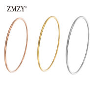 ZMZY สแตนเลสสตีลคลาสสิกรอบวงกลมเดี่ยวกำไลข้อมือปิดลวดบาง Charm สร้อยข้อมือผู้หญิงเครื่องประดับของขวัญ-fbgxbgdbnxxfn