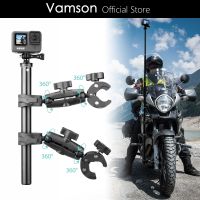 Vamson Motorcycle Bike Camera Holder with Aluminum Selfie Stick Tripod for Insta360 One RS One X2 GoPro Motorcycle Accessories