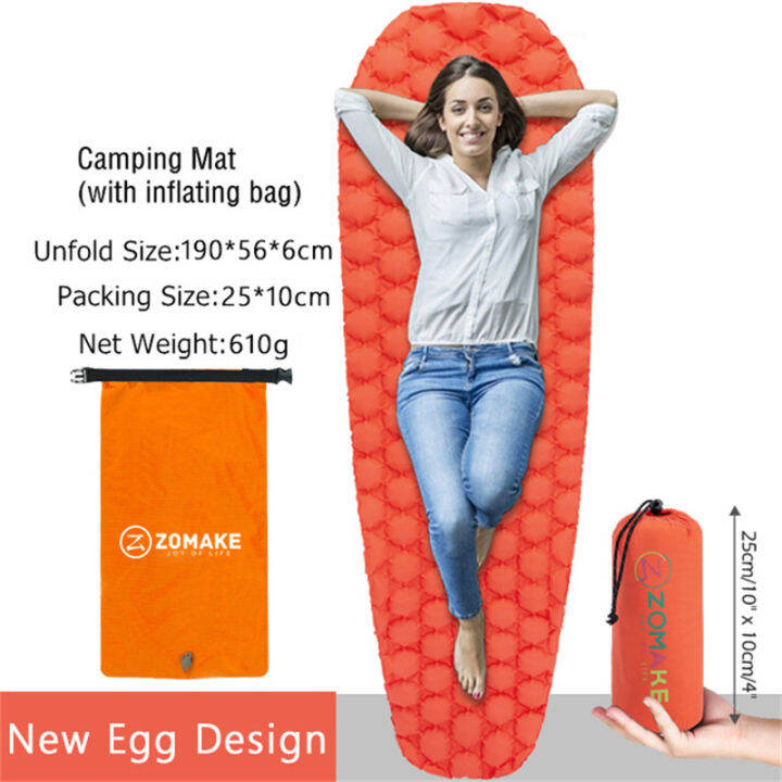 Zomake Ultralight Sleeping Pad Portable Camping Mat Inflatable Air