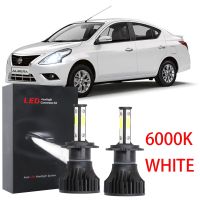 ชุดหลอดไฟหน้าฮาโลเจน LED 6000K 2016 6000K แบบเปลี่ยน สําหรับ Nissan Almera N17 2014-2020 รับประกัน 10 เดือน