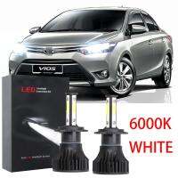 ชุดหลอดไฟหน้าฮาโลเจน LED 6000K สีขาว แบบเปลี่ยน สําหรับ VIOS NCP150 2014 2015 2016 1 คู่ เสียบและเล่น