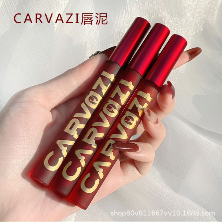 cvz-ริมฝีปากแดงระเรื่อ-carvazi-matte-velvet-matte-lipstick-ด้วย-6-เฉดสี-ชิคๆ-ใช้ได้ทั้งปากและแก้มนะคะ