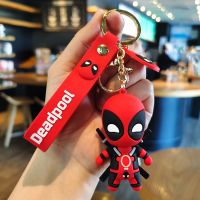 จี้ตุ๊กตาน่ารักมาร์เวลรูปอะนิเมะรุ่น Deadpool รุ่น Q กระเป๋าเป้สะพายหลังแฟชั่นพวงกุญแจกระเป๋าคู่รัก Kado Ulang Tahun จี้