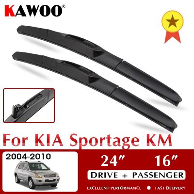 KAWOO Wiper Front Car Wiper Blades For KIA Sportage KM 2004 2010 Windshield Windscreen Front Window Accessories 24 quot; 16 quot; LHD RHD