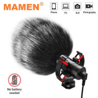 Mamen professional DSLR camera microphone microfone cardioid pickup for Canon Nikon mobile phone vlog recording