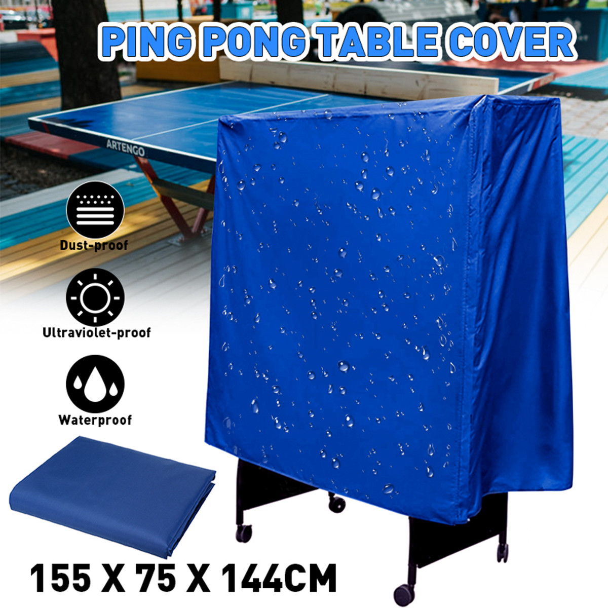 Waterproof Ping Pong Table Cover Storage Table Tennis Sheet Protector Cover 
