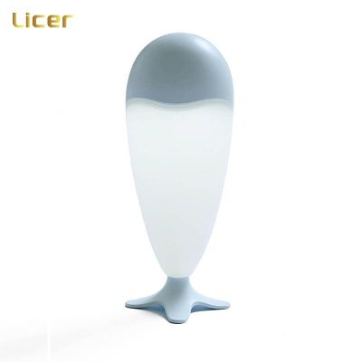 ☾ Licer New Style Led Fishtail Desk Lamp Usb Rechargeable Smart Touch Dimmable Night Light Eyes Protective Table Lamp