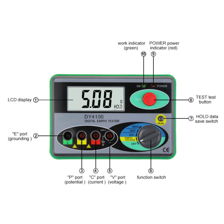 duoyi-dy4100-resistance-tester-digital-earth-tester-ground-resistance-instrument