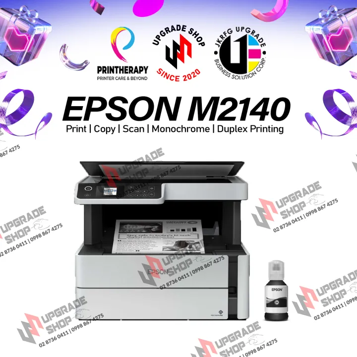 Epson Ecotank Monochrome M2140 All In One Ink Tank Printer Lazada Ph 8488