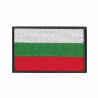 1PC Bulgarian Flag Bulgaria Armband Embroidered Patch Hook &amp; Loop Or Iron On Embroidery  Badge Military Moral Stripe Wires  Leads Adapters