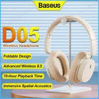 Baseus D05 Headphone หูฟังบลูทูธไร้สาย5.3หูฟัง HIFI ชุดหูฟังสเตอริโอ40มมไดร์เวอร์ครอบหูพับได้หูฟังเวลา70ชั่วโมง