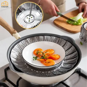 Stainless Steel Lotus Steamer Tray Folding Variety Steamer Rack  Multi-Function Food Eggs Fish Vegetable Fruit Steaming Tray