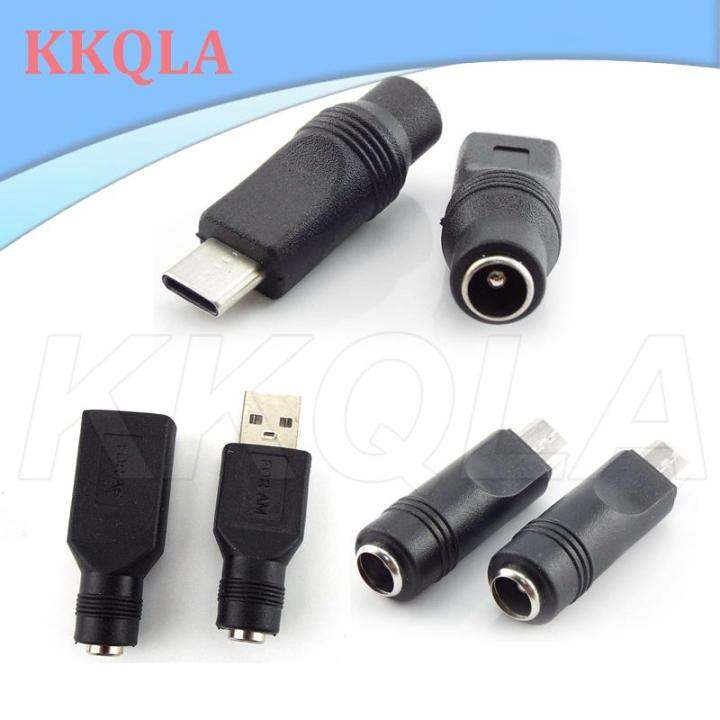 qkkqla-1x-5-5-2-1mm-dc-female-power-jack-to-type-c-mirco-usb-2-0-type-a-male-plug-female-jack-5v-power-plug-connector-converter-laptop