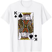 2023 NEW2023ใหม่ฤดูใบไม้ผลิและฤดูร้อนผู้ใหญ่เสื้อผ้า King Of Spades Tshirt Blackjack การ์ดโป๊กเกอร์21 K Shirt