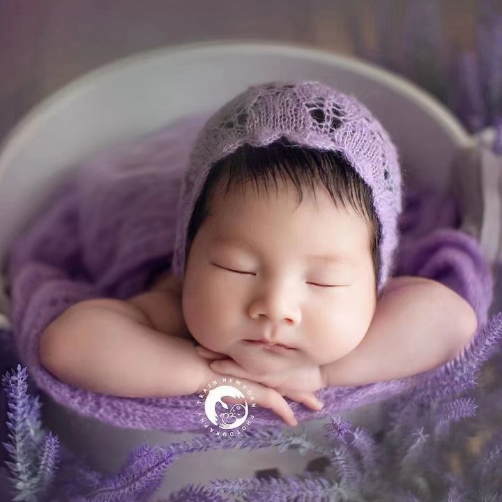 อุปกรณ์ประกอบฉากการถ่ายภาพถักมือน่ารักลายถักทารกแรกเกิดสำหรับอุปกรณ์เสริมถ่ายภาพสำหรับทารก