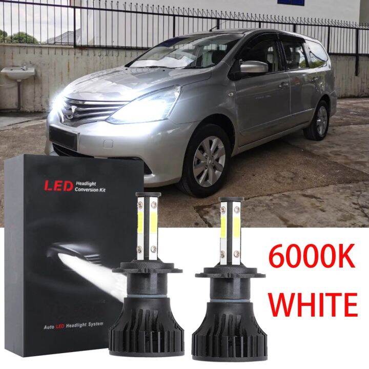 ชุดหลอดไฟหน้าฮาโลเจน-led-2010-6000k-6000k-แบบเปลี่ยน-สําหรับ-nissan-grand-livina-l10-2006-2012-รับประกัน-10-เดือน