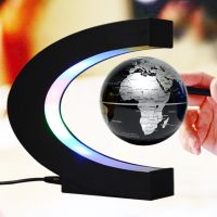 3Inch Magnetic Levitation Globe C Shape Night Light Floating World Map Toys Decoration Terrestrial Lamp Office Table Decoration