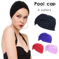 Swimming Cap Elastic Nylon Turban breathable Pool Bathing Hats For Outdoor Sports Yoga Elastic Polyeste Indian Turban Head scarf Swim Caps