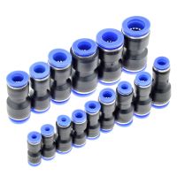 Air Pneumatic 10mm 8mm 6mm 12mm 4mm 16mm OD Hose Tube One Touch Push Into Straight Gas Fittings Plastic Quick Connectors Hand Tool Parts Accessories