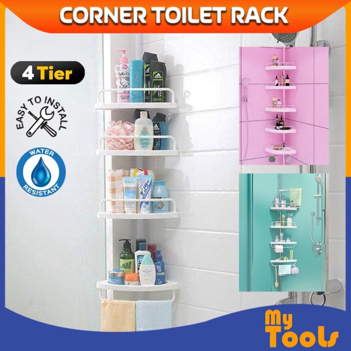 Multi Corner Shelf – 4 Tier Multi Use Rack Corner Shelf Holder Shelves  Adjustable Storage Space Organizer Kitchen Bathroom Toilet – Pathibhara  Online