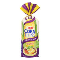 คอร์นติน แผ่นข้าวโพดอบกรอบ ผสมเมล็ดธัญพืชหลากชนิด 150 กรัม - Corn Thins Multigrain 150g