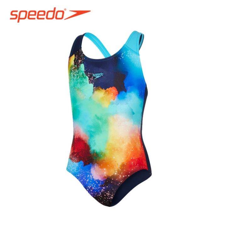 swimming-gear-speedo-speedo-childrens-swimsuit-girls-one-piece-triangle-quick-drying-anti-chlorine-professional-training-middle-aged-and-older-childrens-swimsuit-girls