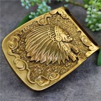 Indian Chief Retro Brass Belt Buckles For Men Belt Cowboy Buckle For Belt DIY Leather Craft Belt Buckle Vintage Buckle BK0070