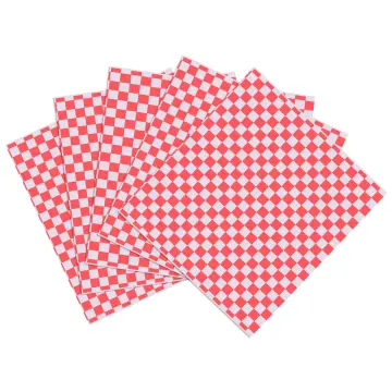 200pcs Sandwich Wrap Parchment Paper Food Wrapping Grease Resistant  Checkered Basket Liners Newspaper Print Non-stick