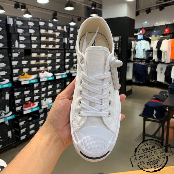 converse-jack-purcell-white-ยอดฮิต-ลดราคาพิเศษสุดๆ-รองเท้าลำลองสีขาว-อย่างดีรองเท้าลำลองสำหรับคู่รัก-รองเท้าผู้หญิงรองเท้าผู้ชาย