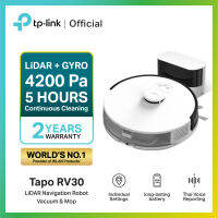 Tapo RV30 &amp; Tapo RV30 Plus vacuum LiDAR Navigation Robot Vacuum &amp; Mop + Smart Auto-Empty Dock หุ่นยนต์ดูดฝุ่น ดูดแรง 4200Pa พร้อมถังเก็บฝุ่น รับประกัน 2 ปี เครื่องทำความสะอาดอัจฉริยะ