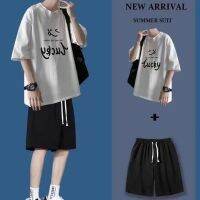 YYลำลองของผู้ชาย MODE Korea วันหยุด2ชิ้นชุดเทรนด์วัยรุ่นชุดกีฬาระบายอากาศYY-98