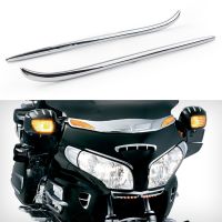 Wing GL 1800รถมอเตอร์ไซค์ด้านการตกแต่งอุปกรณ์สำหรับเล็มคิ้วสำหรับ Honda GL1800 2001 02 03 04 05 06 07 09 10 2011โครเมี่ยม