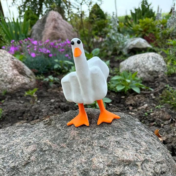 funny-white-duck-resin-figurine-cute-little-duck-ornament-decor-y7u2