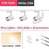 Whole Set Led Track Light COB Track Lamp 20W 30W 40W Rail Lighting Aluminum Spot Light Fixtures For Home kitchen Clothing Shop