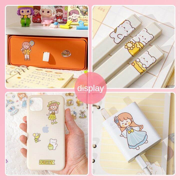 100pcs-cute-girl-journal-sticker-gift-box-pet-kawaii-stationery-scrapbooking-decoration-material-diary-phone-stickers