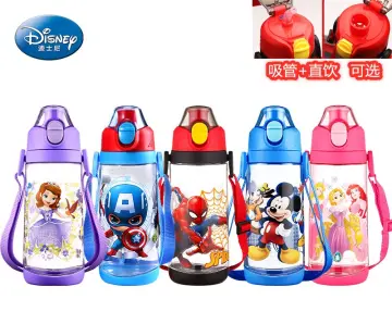 Disney Cup Frozen Elsa Princess Pixar Donald Duck Water Bottle Minnie  Mickey Mouse Thermos Cup Cute